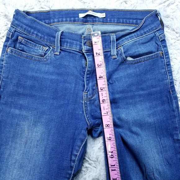 Levis Jeans Womens 28x30 Blue 710 Super Skinny Dark Wash Denim - Picture 4 of 12